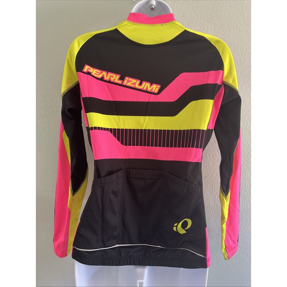 PEARL IZUMI Elite Thermal Cycling Biking Top Hot Pink Full Zip Long Sleeve Wm S - Picture 5 of 8